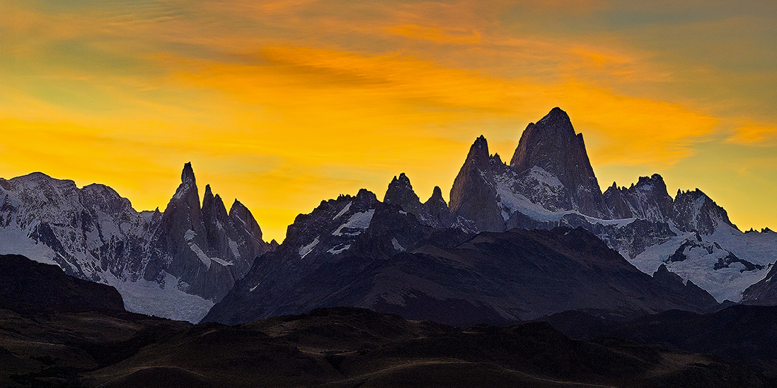 patagonia argentina sunset autumn